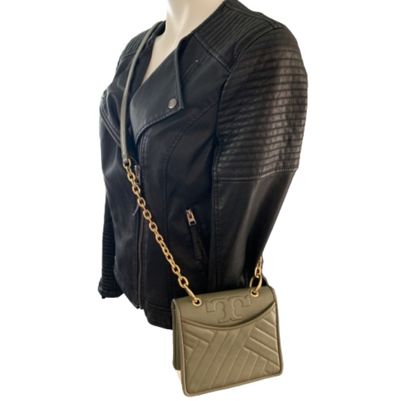 Tory Burch Handbags - Tory Burch Alexa Mini Olive Green Crossbody Bag